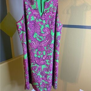 CROWN & IVY SIZE LARGE Vibrant Paisley Sleeveless Dress